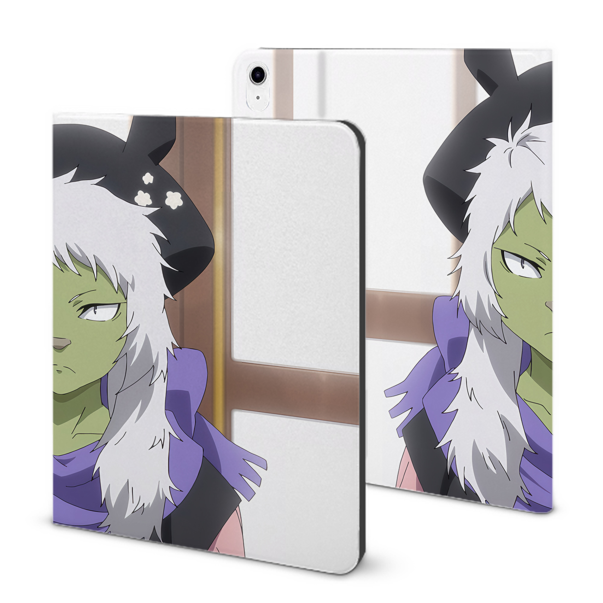 （画像用） 転スラ Regarding Reincarnated to Slime IPad ケース ブック型 PUレザー TPU 耐衝撃 軽量 薄型 ペン収納なし 全面保護 IPad 各モデル対応